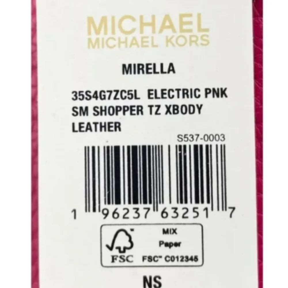 NWT Michael Kors Mirella Small Top Zip Shopper Tote Crossbody tote electric Pink